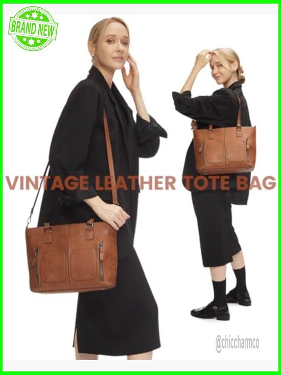 y2k style womens tote bag solid black synthetic leather - Temu Large Vintage Tote Bag with 9 Pockets, Adjustable Crossbody Strap, Faux Leather